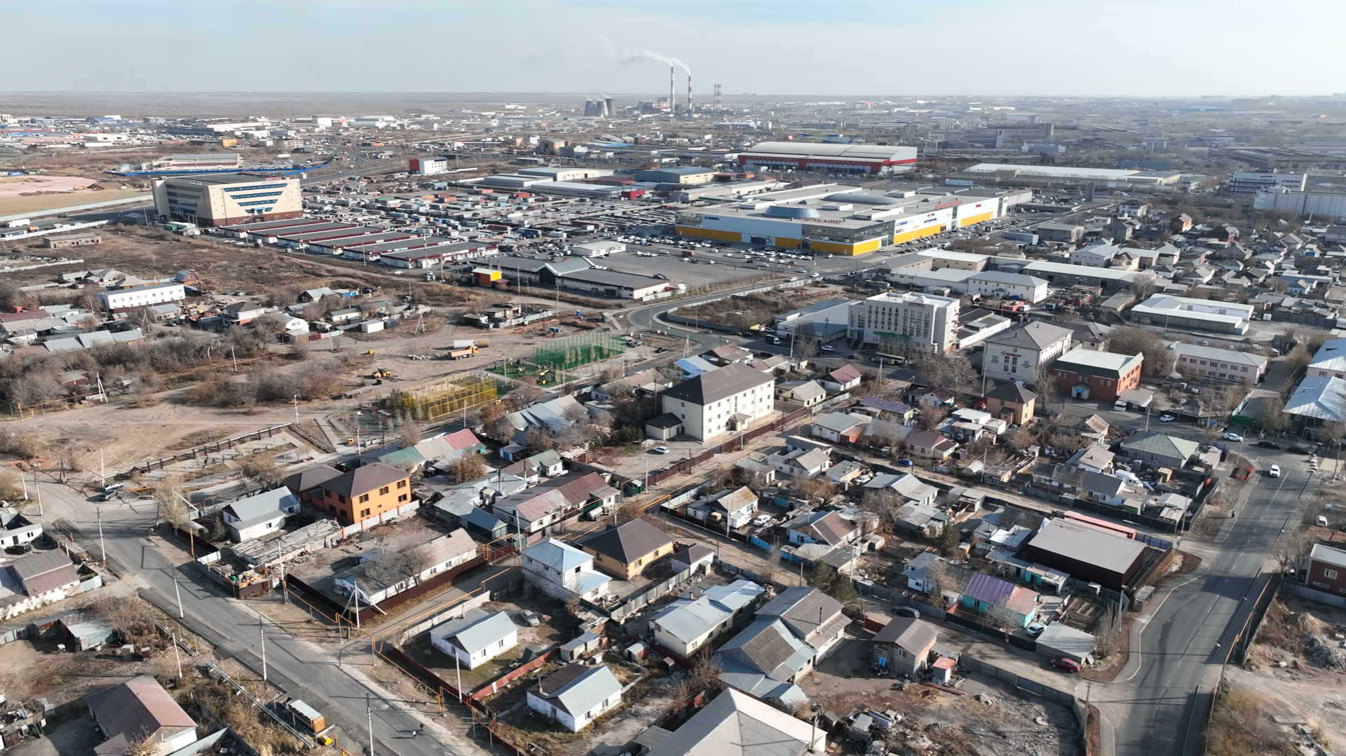 Район Кирпичный, Астана. Фото: ©️ / Маржан Куандыкова. Снято с дрона
