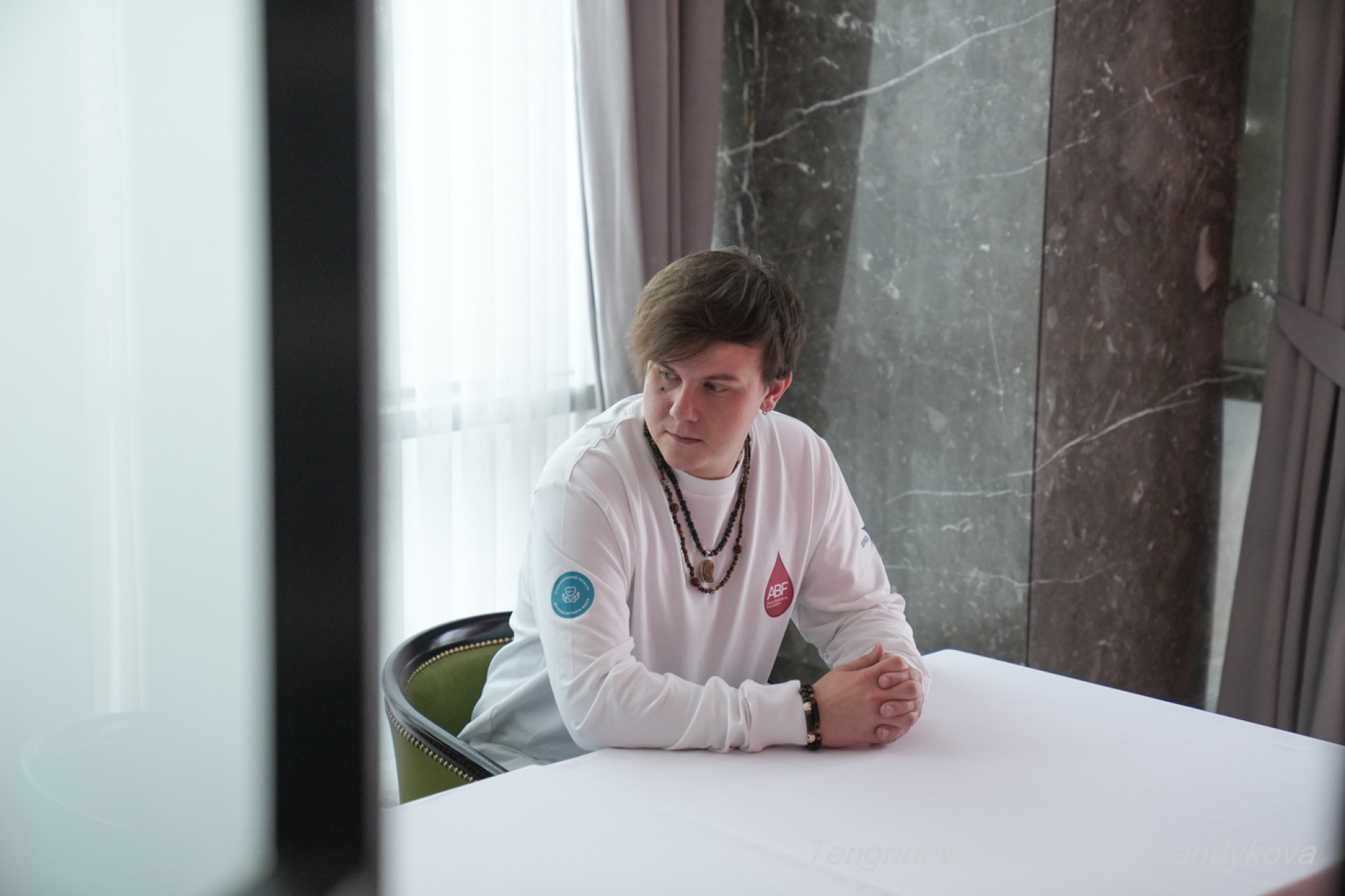 Юрий Алёшкин перед встречей с Каримом Гайсиным. Фото: © Маржан Куандыкова